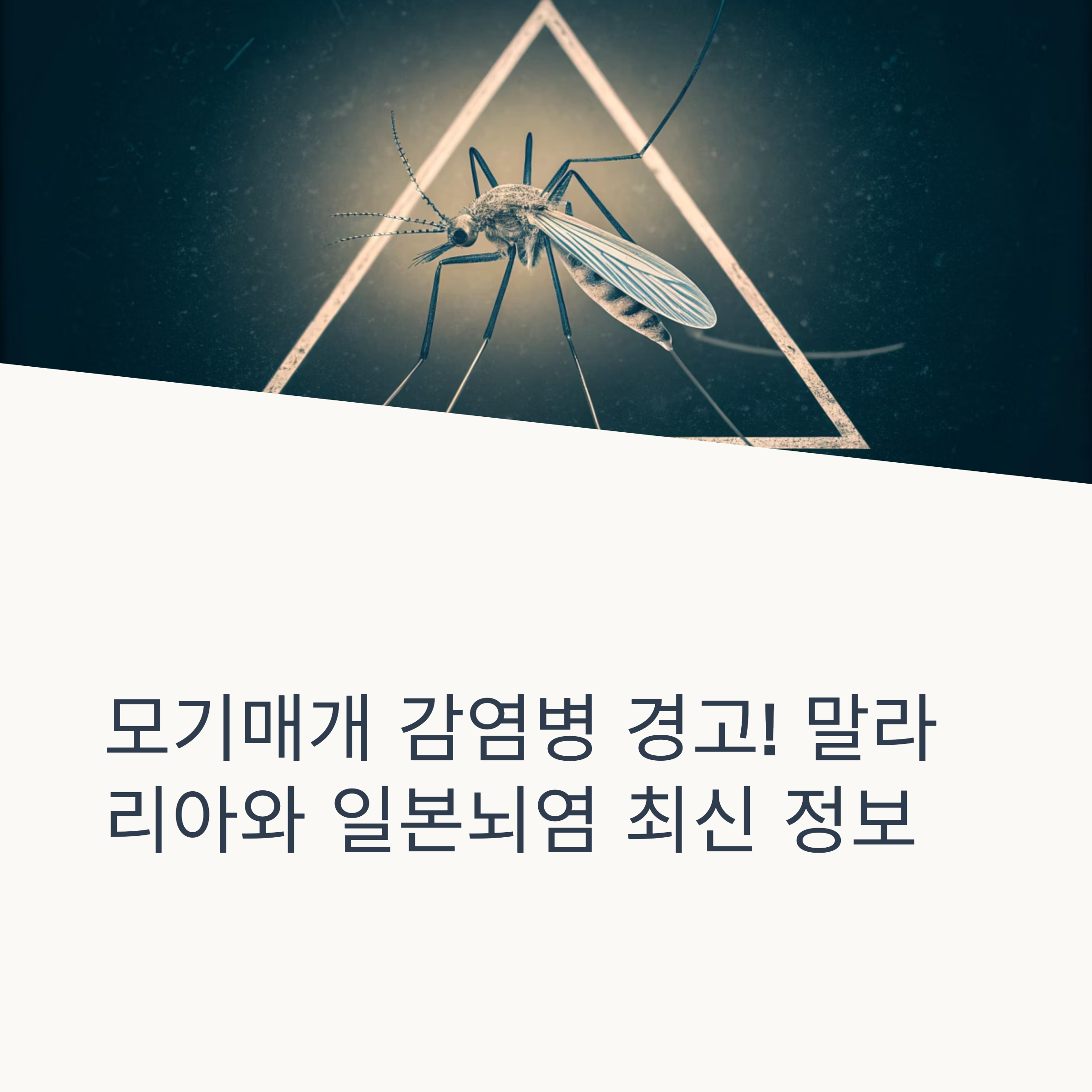 모기매개 감염병 경고! 말라리아와 일본뇌염 최신 정보