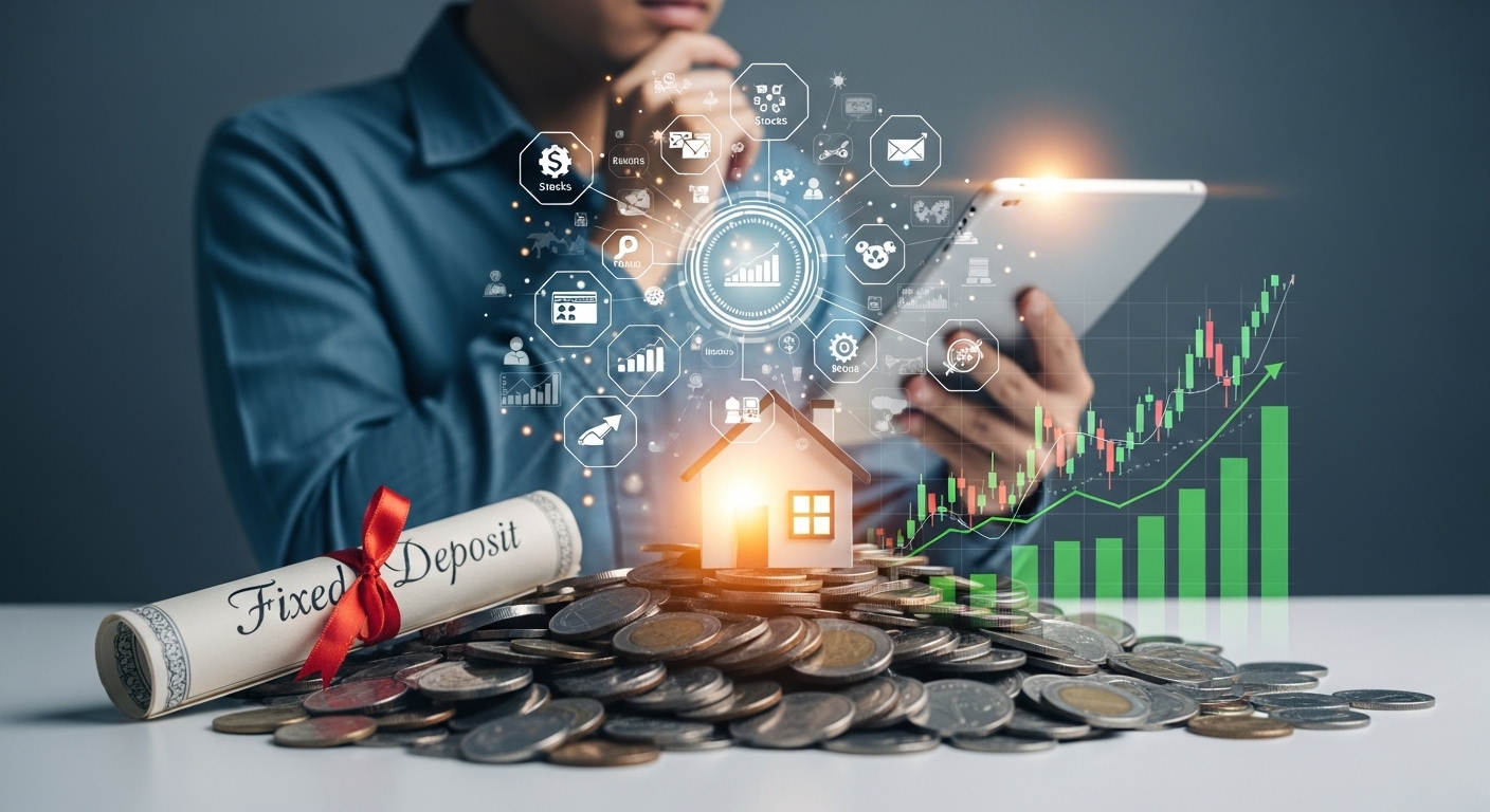 청년도약계좌 만기 후 목돈을 주택 마련, 투자, 예금 등 다양한 재테크 수단으로 활용하는 모습