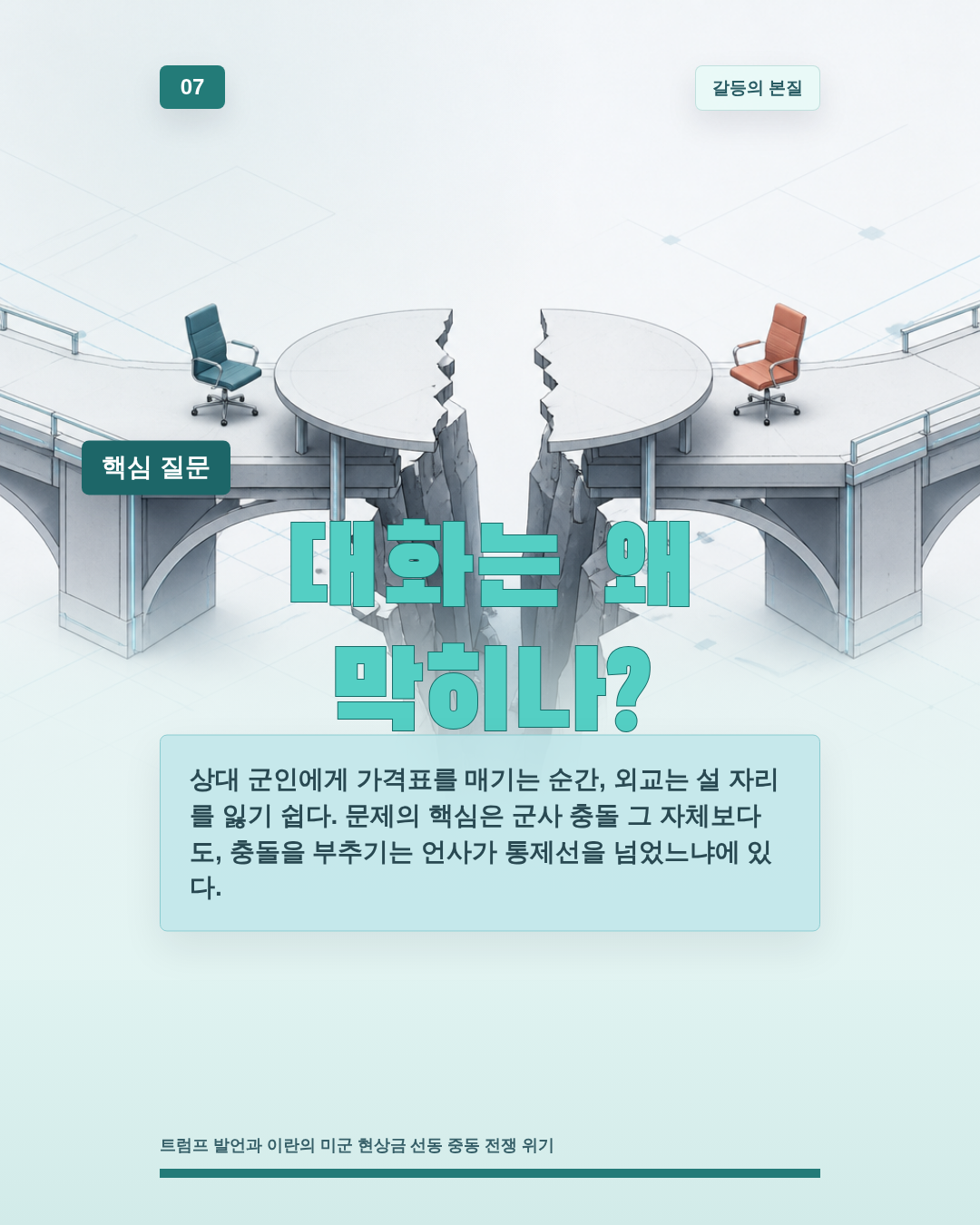 대화는 왜 막히나?