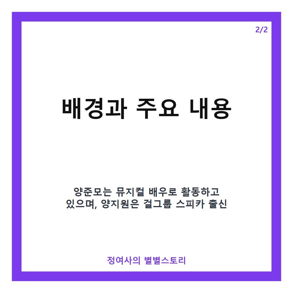 양준모 양지원 결혼 임신 발표, 재혼과 혼전임신 소식 전격 공개 카드뉴스 3