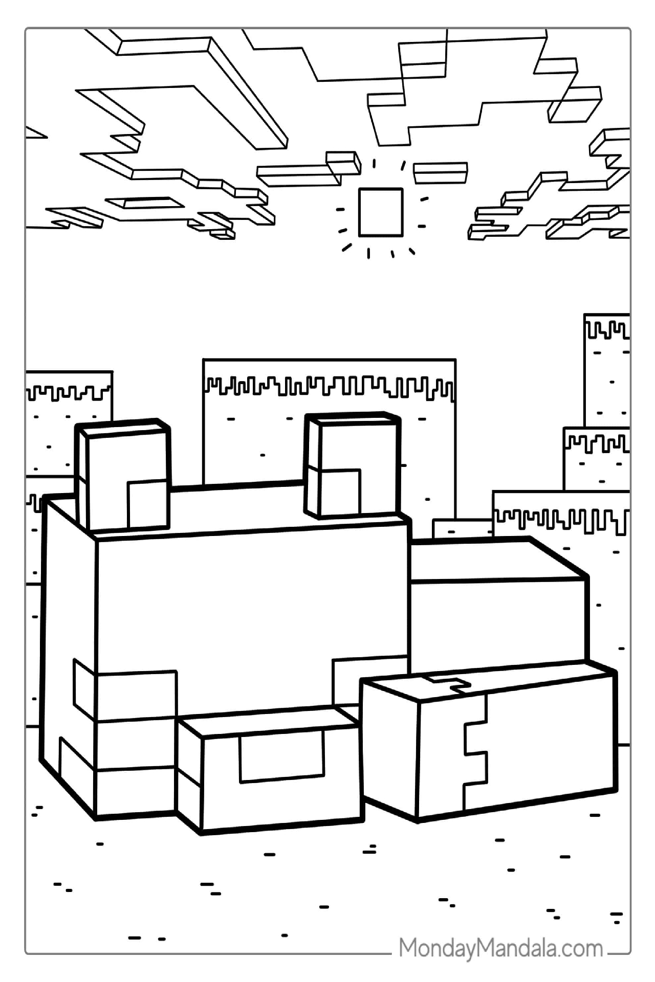 마인드크래프트 색칠공부 도안
