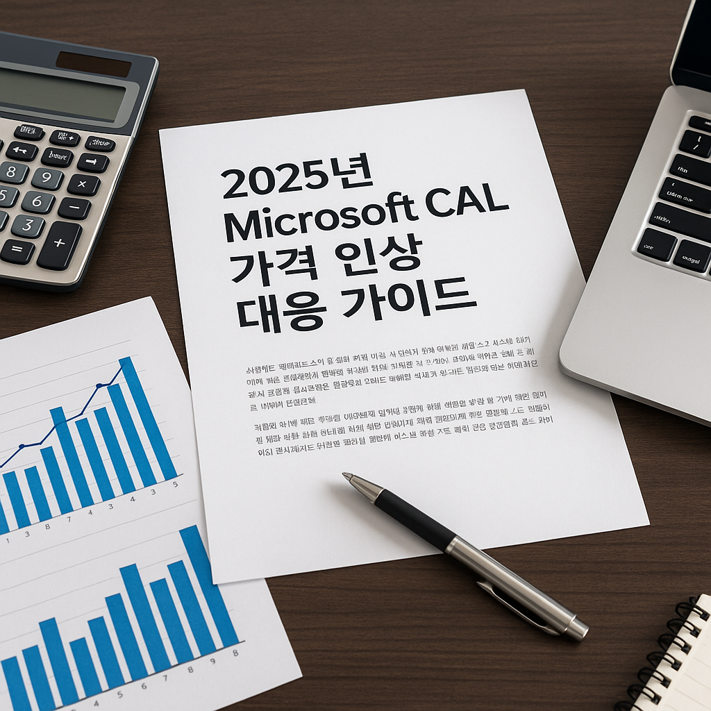 2025년 Microsoft CAL 가격 인상 대응 가이드 관련 이미지