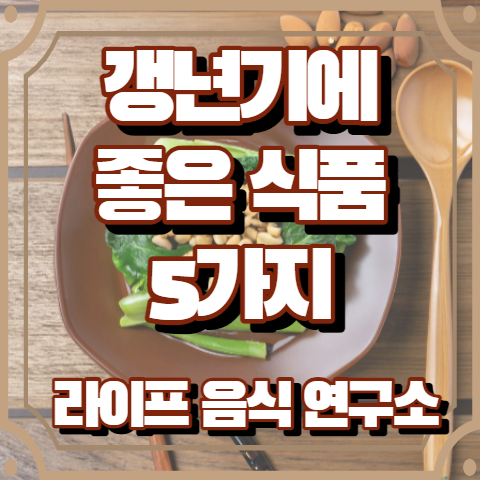 갱년기에 좋은 식품 5가지