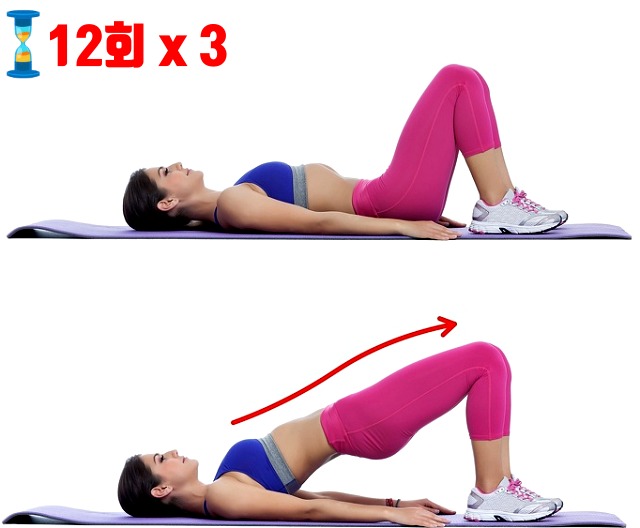 글루트 브릿지, 집에서 살빼기 맨몸 운동 홈트레이닝, 다이어트 팁줌 매일꿀정보