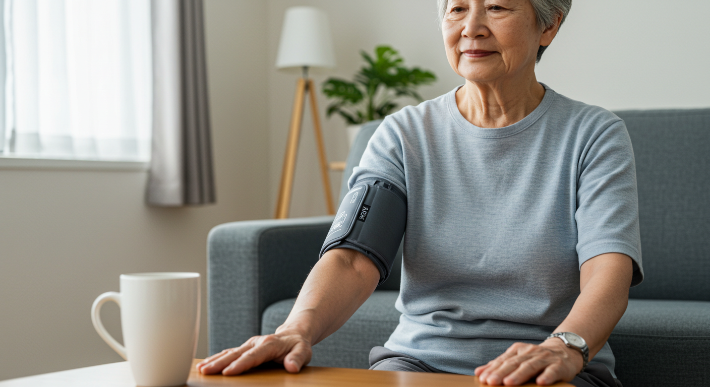 노인 혈합 관리 사진