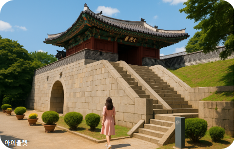 강화도 광성보 모습을 AI로 재현