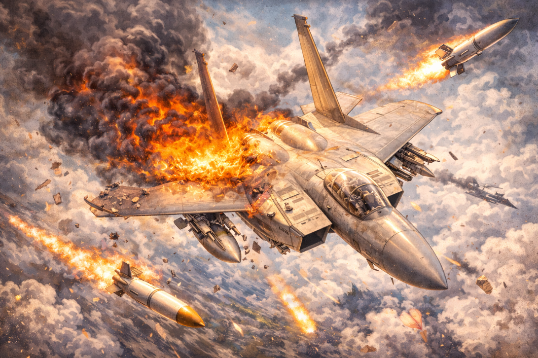 격추된 F-15기