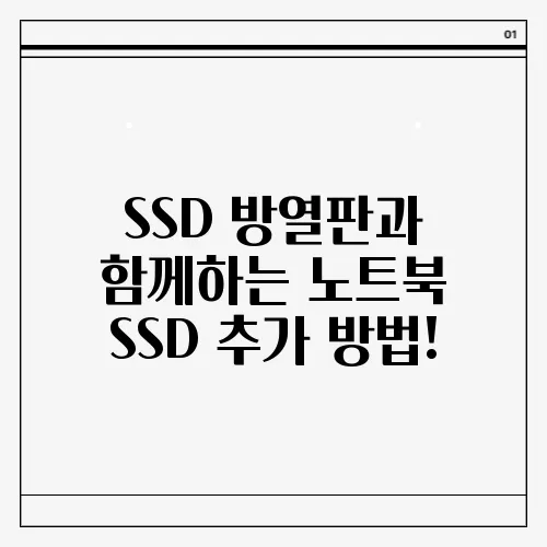 SSD 방열판과 함께하는 노트북 SSD 추가 방법!