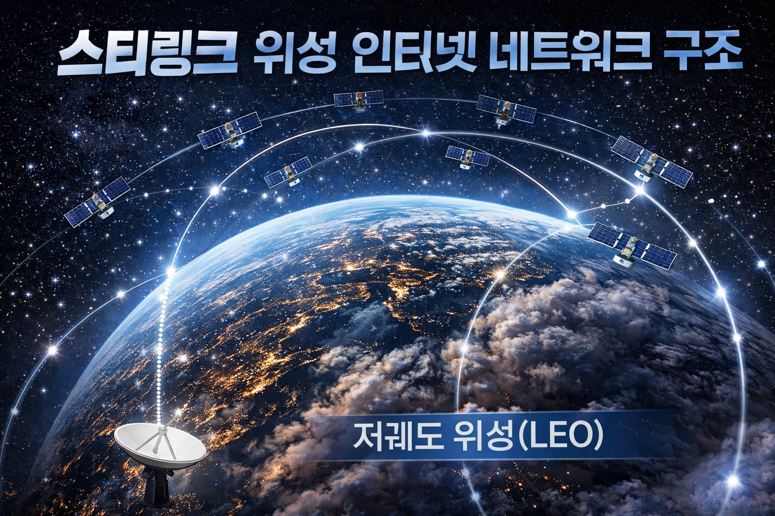 스타링크 위성 인터넷 네트워크 구조 설명 이미지