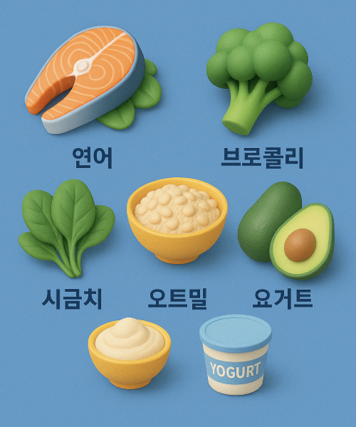 고혈압 예방에 효과적인 식재료 예시