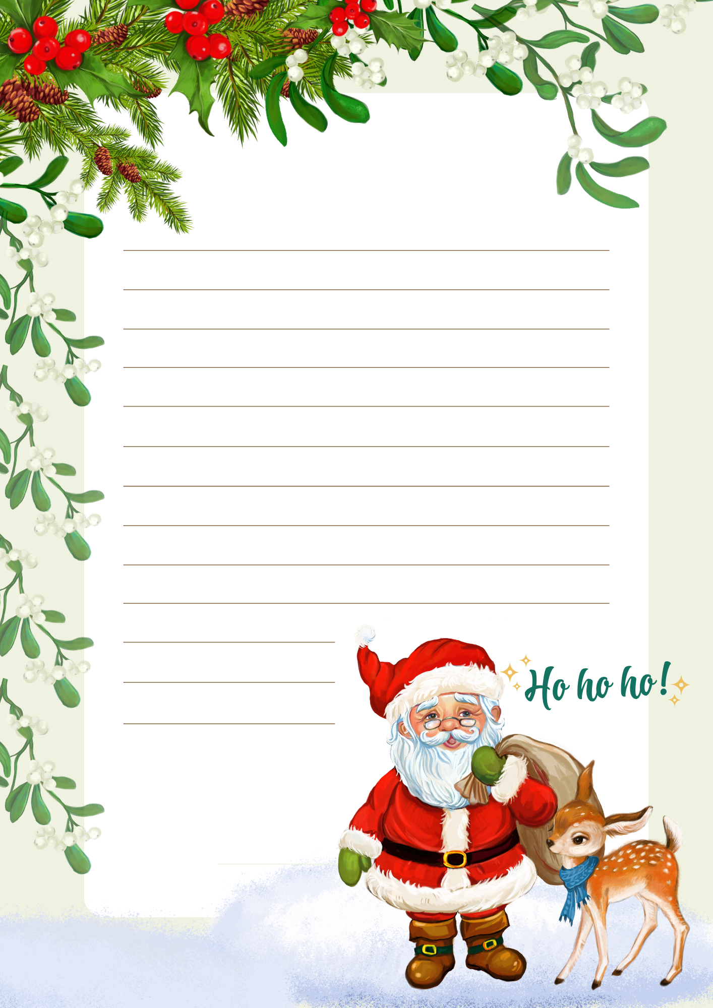 크리스마스 겨울 편지지 무료 다운로드 이미지 모음