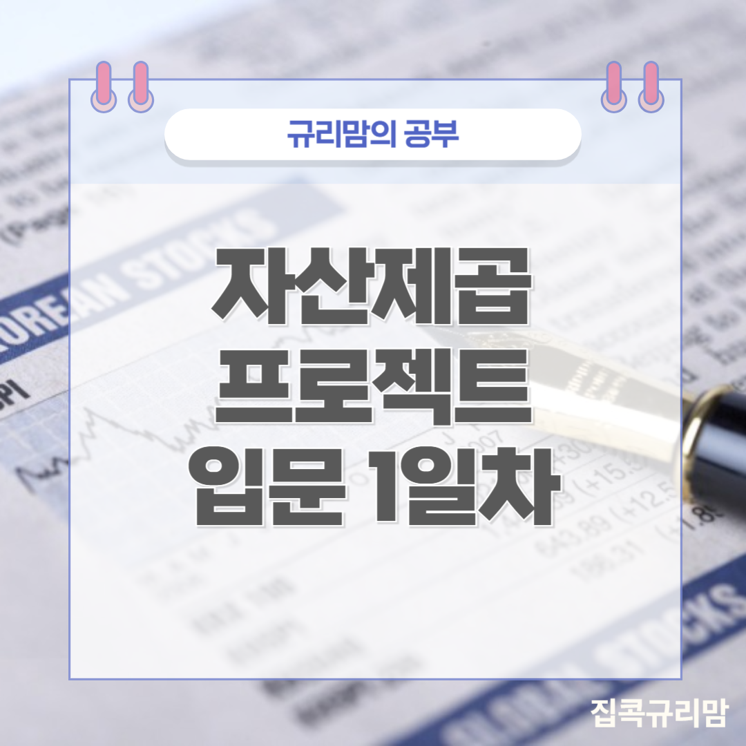자산제곱프로젝트 입문1일차