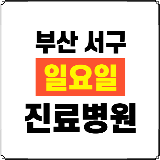 부산 서구 일요일 진료병원 찾기 ❘ 24시 휴일 주말 응급 야간 심야 문여는 병원