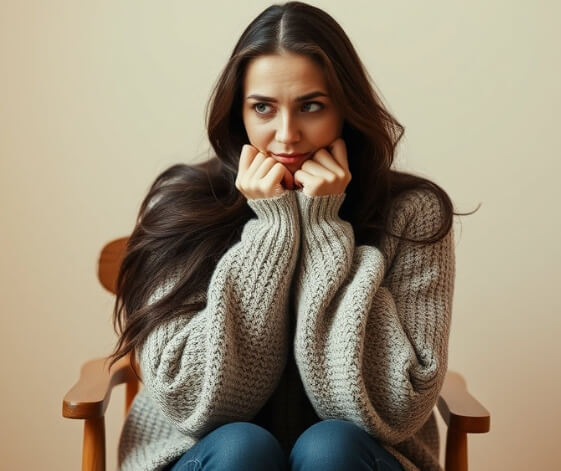 배우자의 외도를 걱정하는 여자