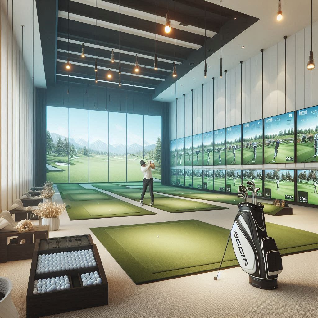 실내골프연습장 배경