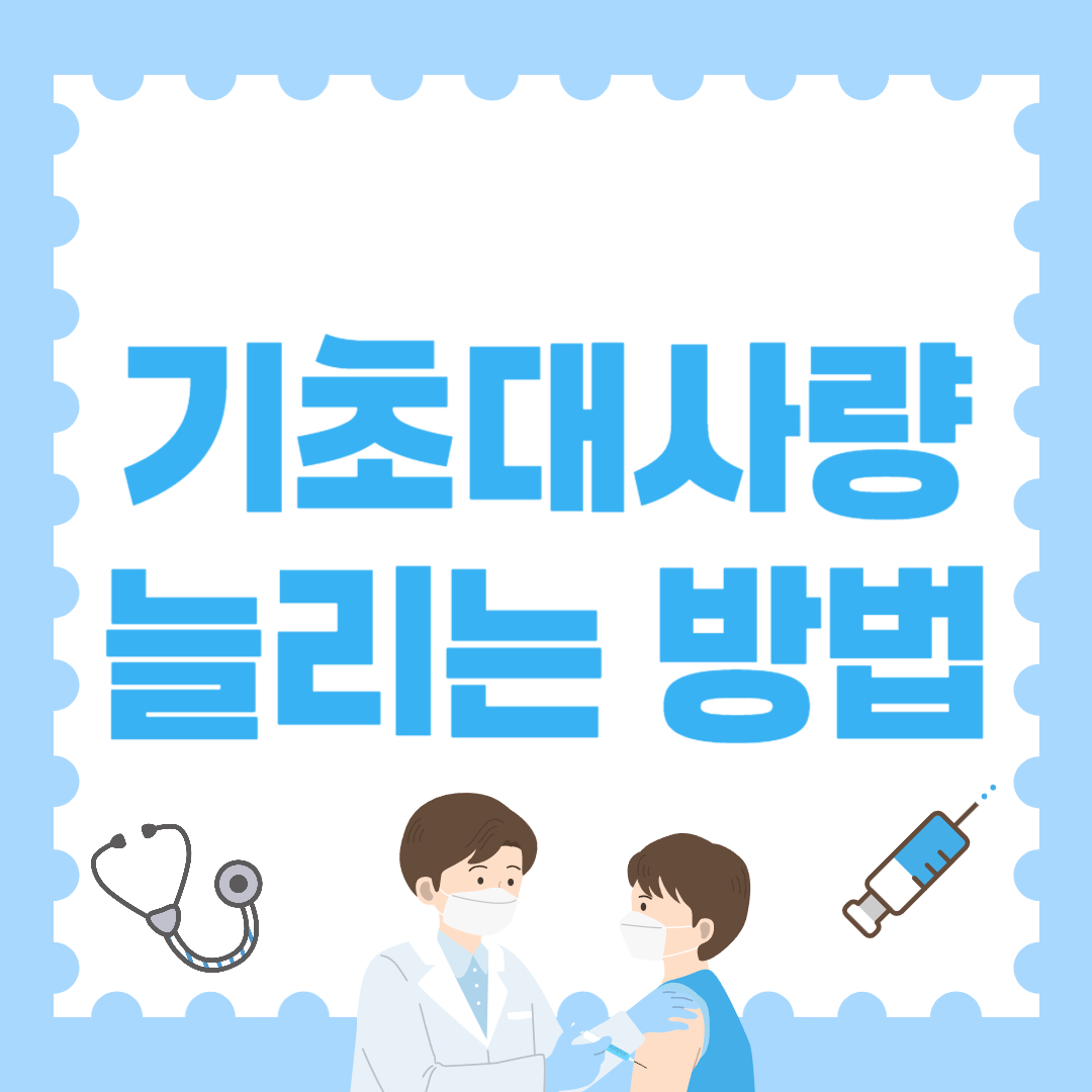 기초대사량 늘리는 방법 10가지