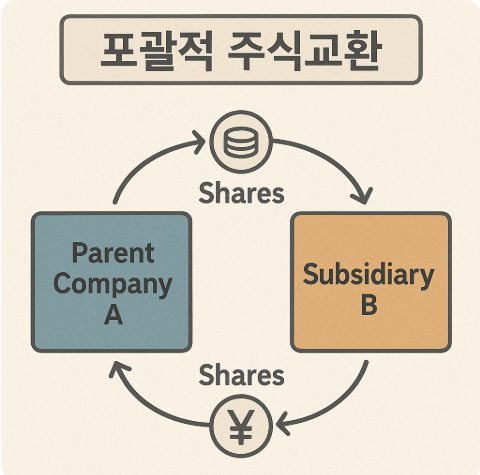 출처 : GPT. 포괄적 주식교환 설명
