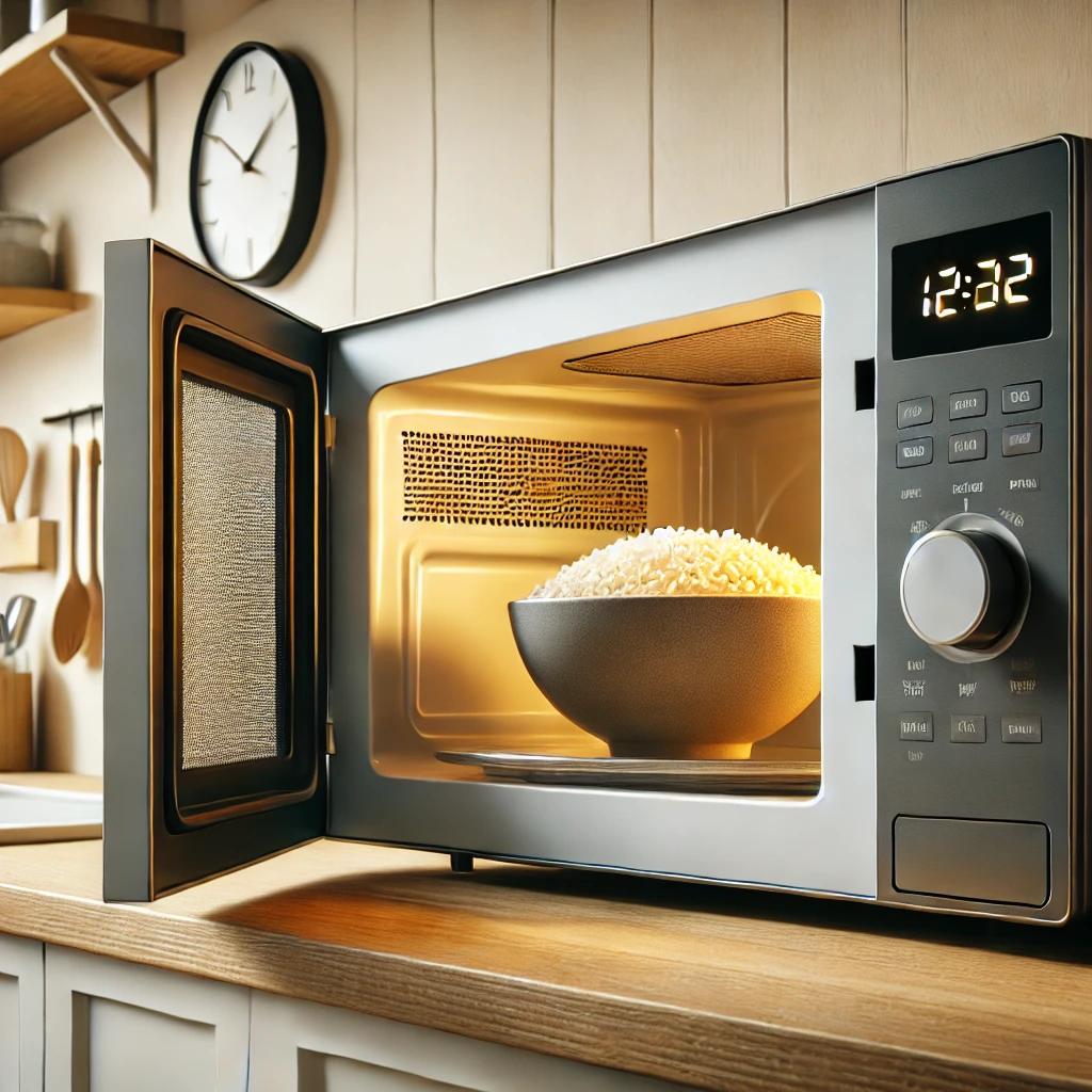 전자레인지 밥짓기