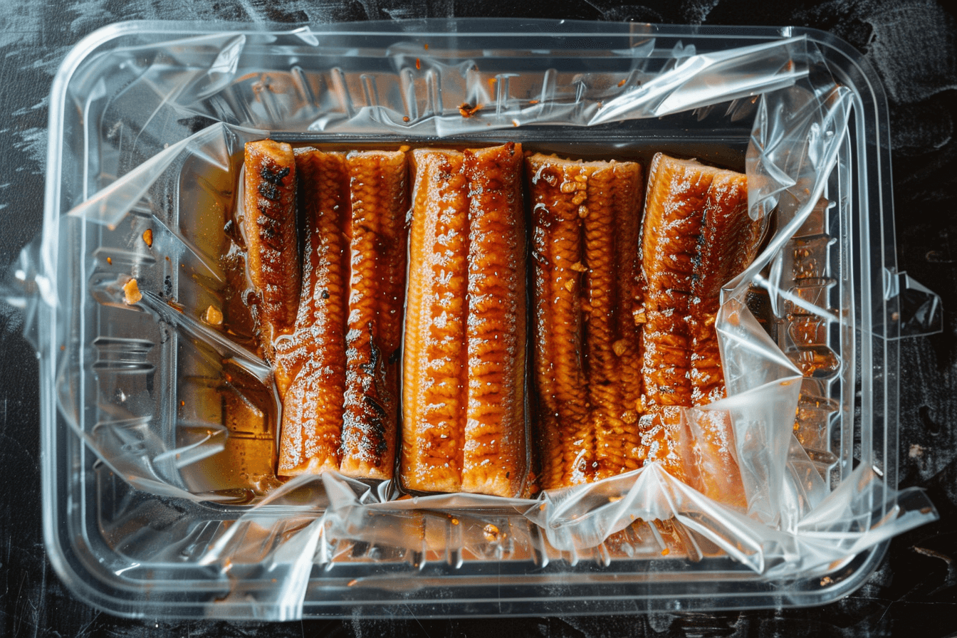 장어를-밀폐-비닐에-담고-있는-장면