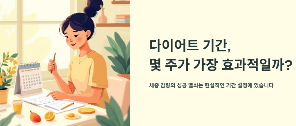 How many weeks is the most effective diet period?