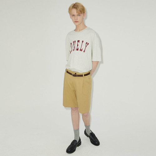 노앙 lonely short sleeve t shirt oatmeal
