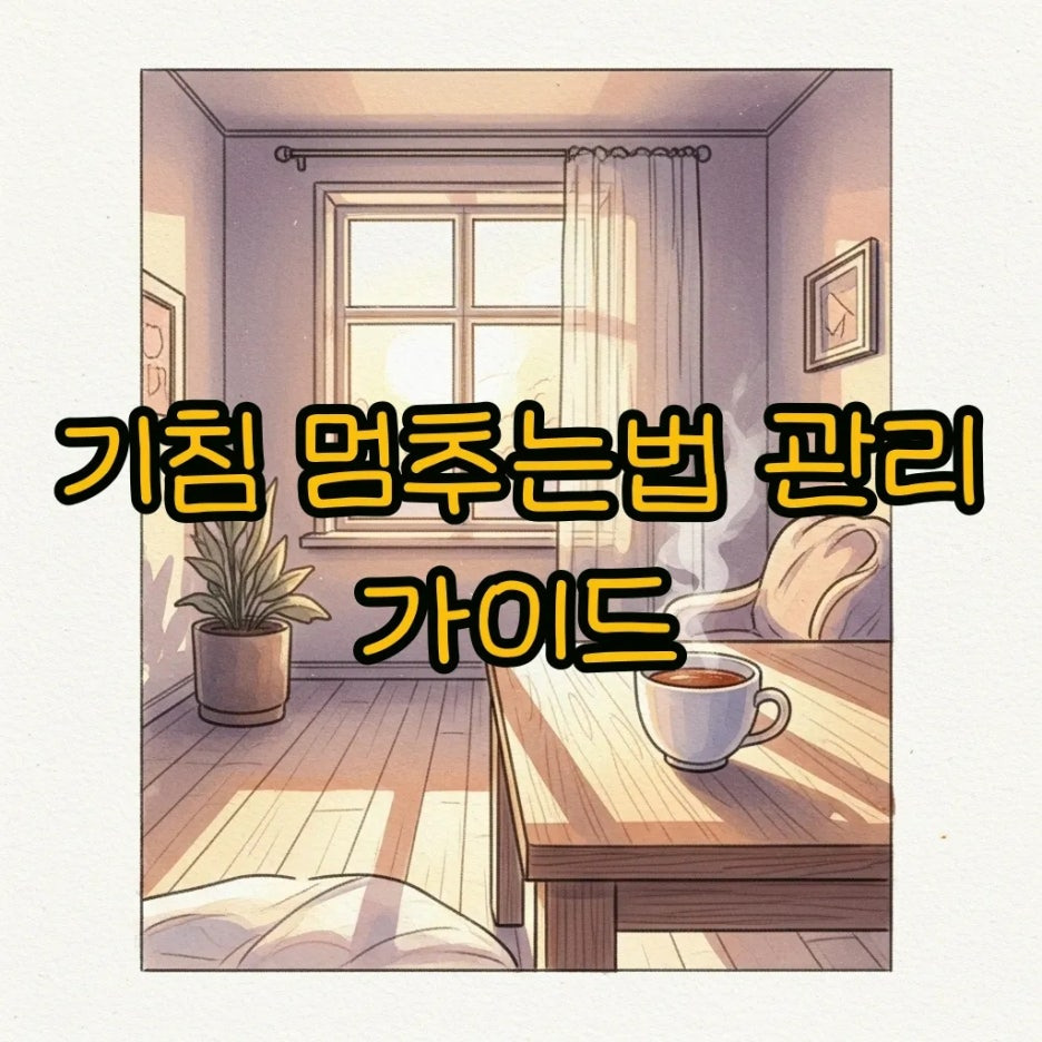 따뜻한 햇살이 비치는 아늑한 방안의 풍경