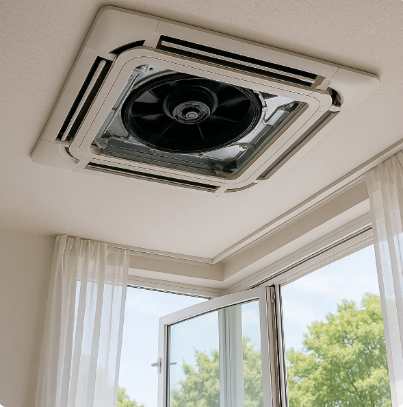 천장형 에어컨 청소