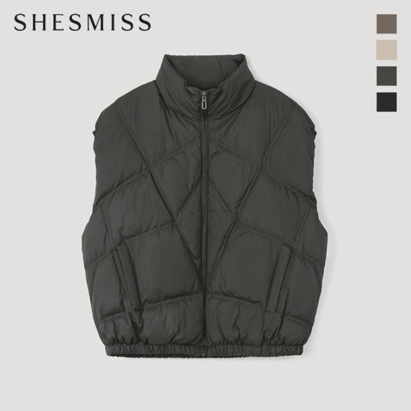 쉬즈미스 하이넥 덕다운 패딩조끼 SSDVTL42010
