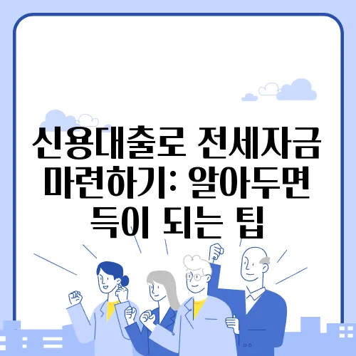 신용대출로 전세자금 마련하기: 알아두면 득이 되는 팁