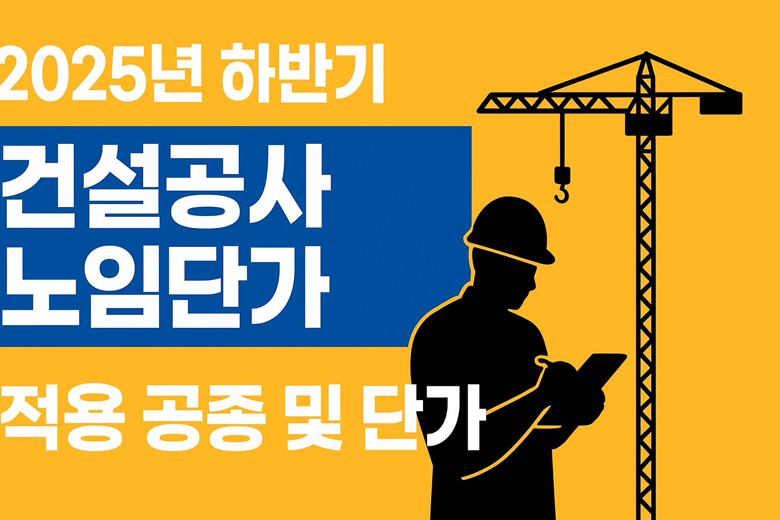 2025년 하반기 노임단가