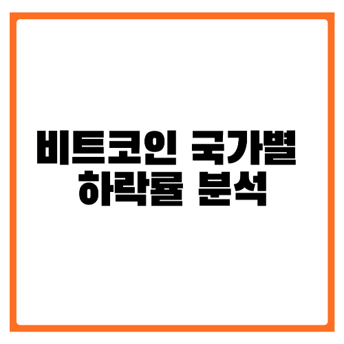 비트코인 국가별 하락률 분석