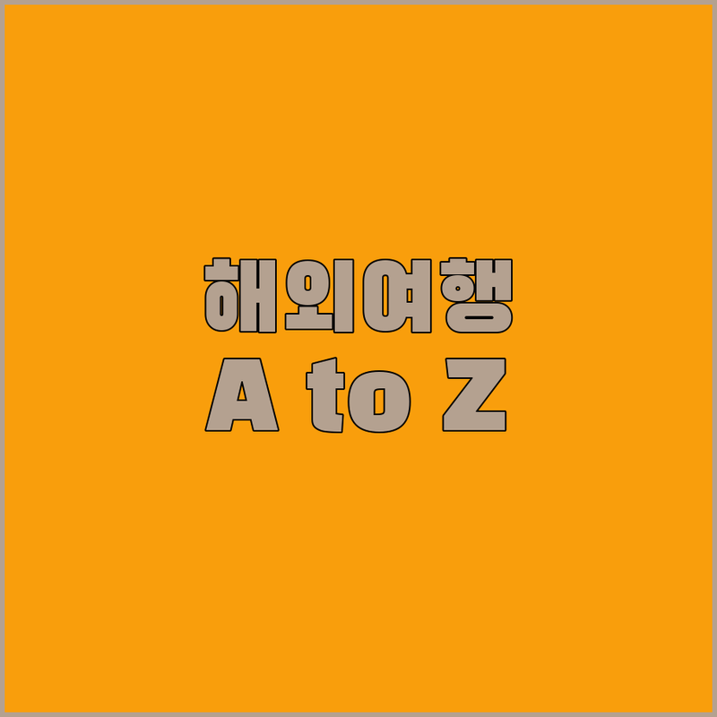 👒 해외여행 완벽 가이드 준비, 안전