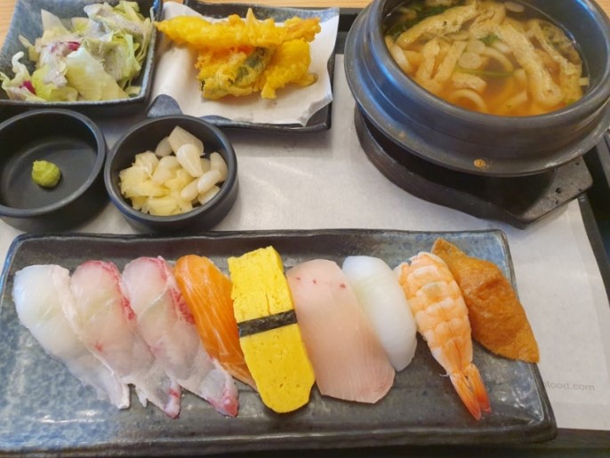 기본 초밥과 우동