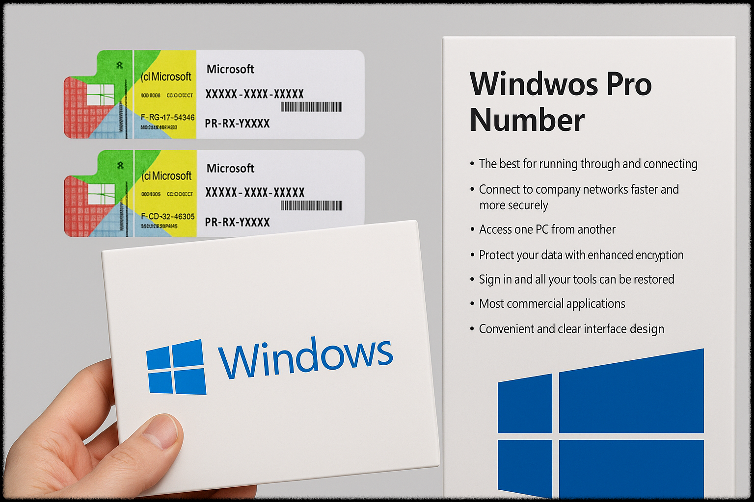 윈도우 정품 패키지와 COA 스티커