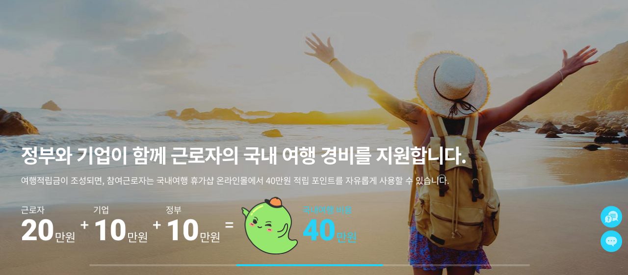 근로자 휴가지원사업 국내여행 정부 지원금 신청방법