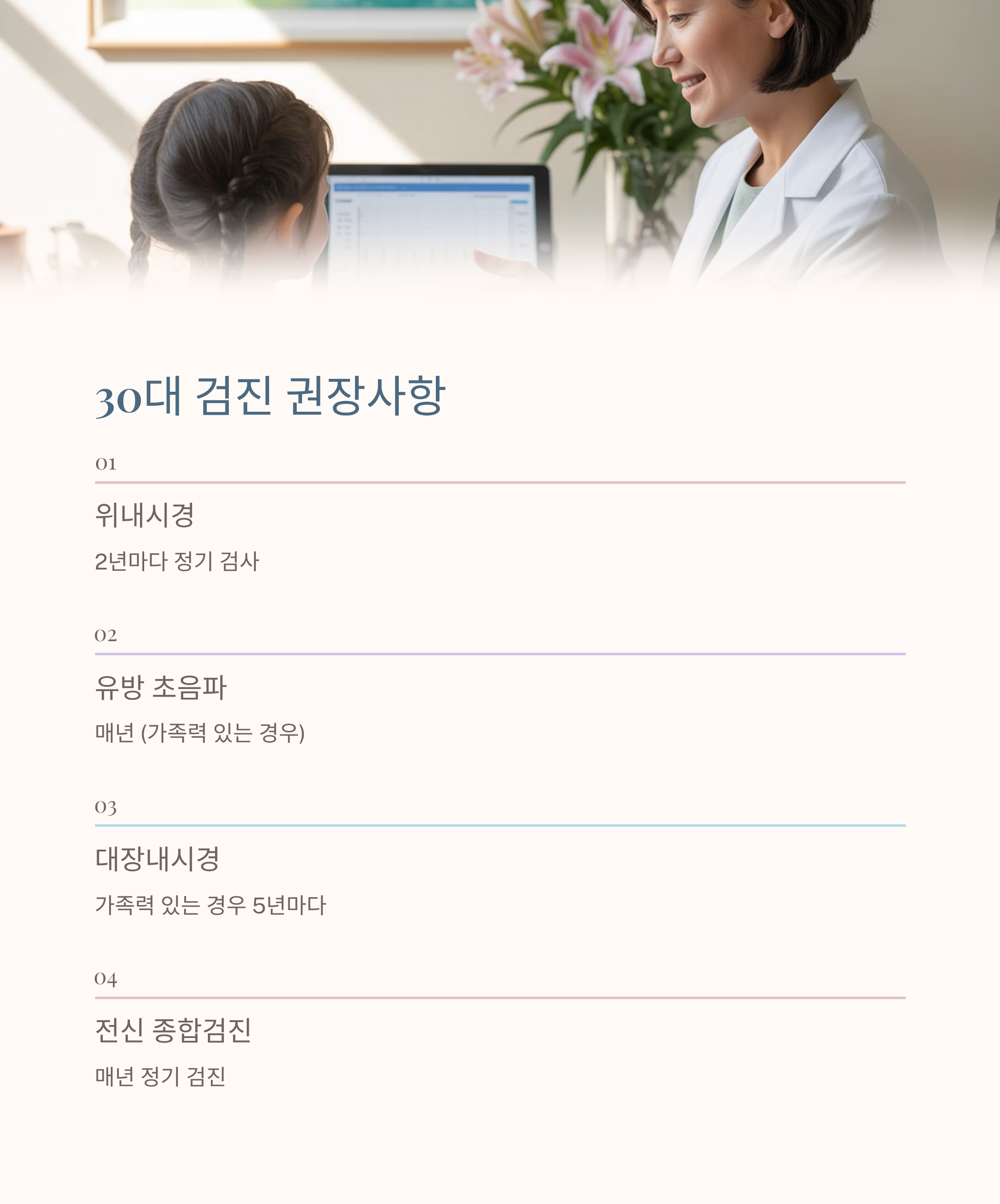 20대 30대 암 검진 권장사항