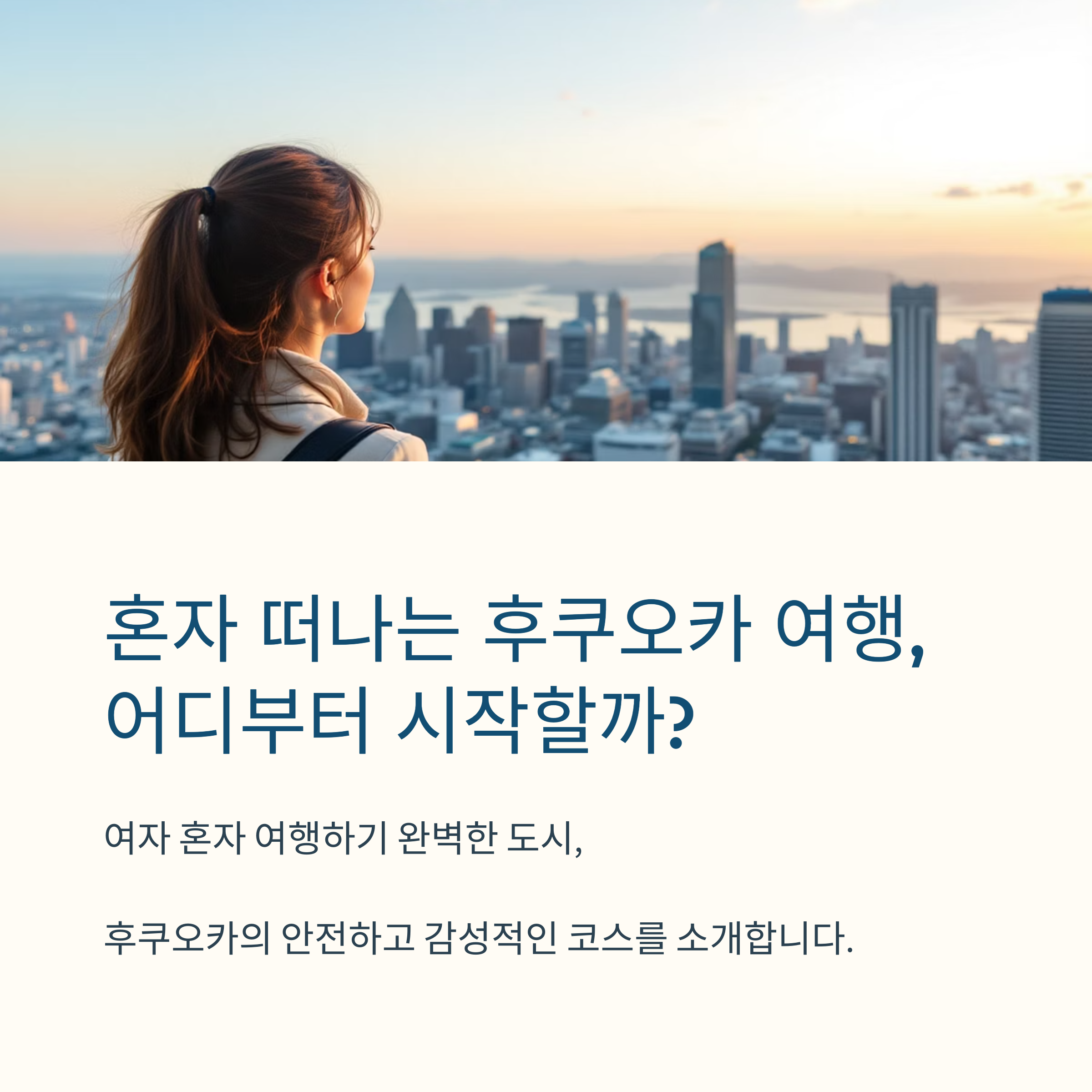 일본 후쿠오카 여자 혼자 여행 추천 코스