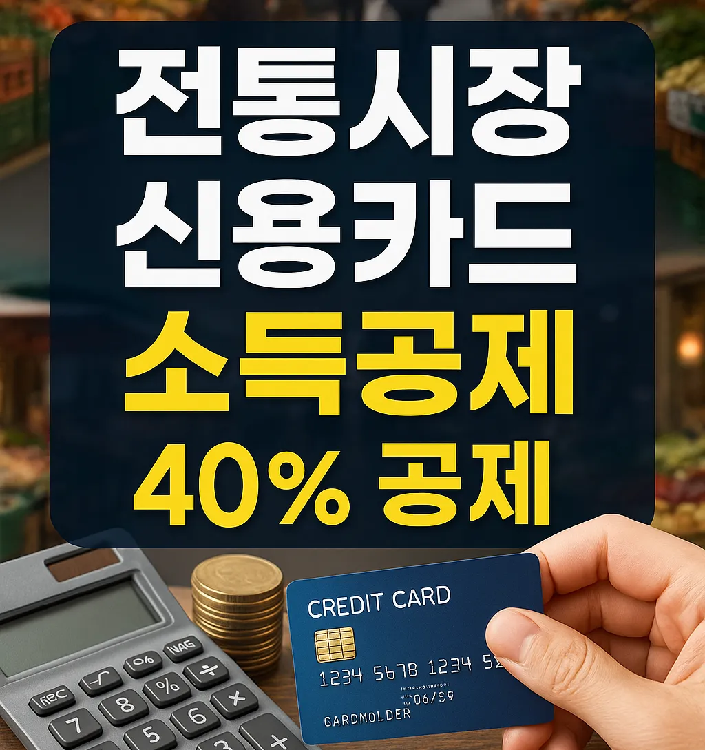신용카드 소득공제 완벽 가이드-전통시장 40% 공제부터 체크카드 팁까지!