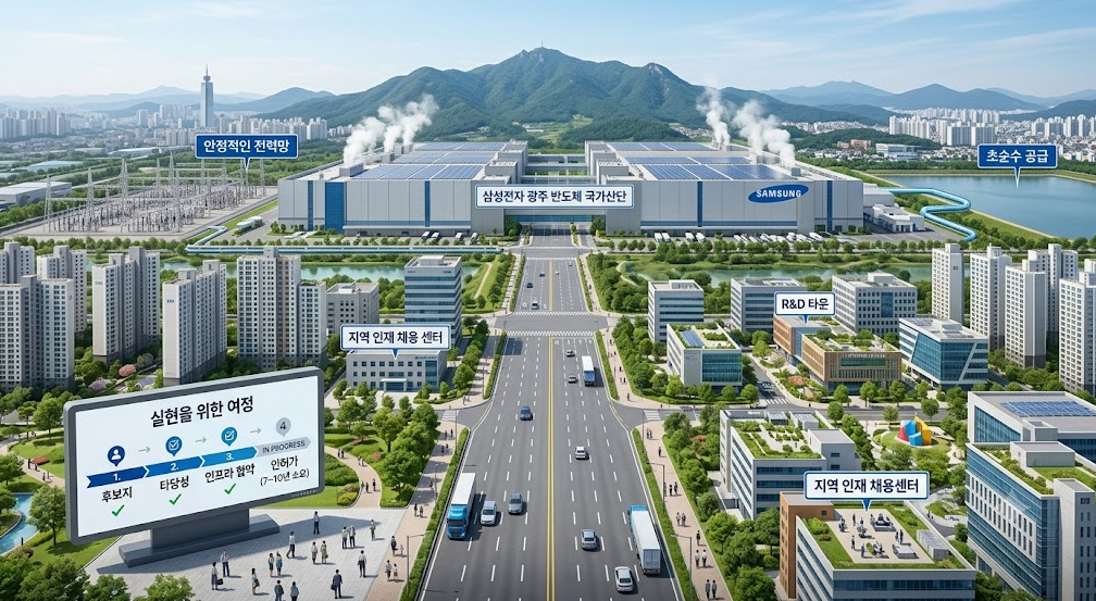 삼성 광주 반도체(후보지, 지역효과, 투자확정)