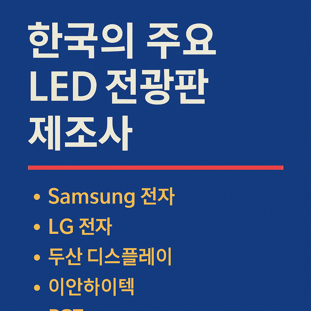 한국의 주요 LED전광판 제조사 BEST 10