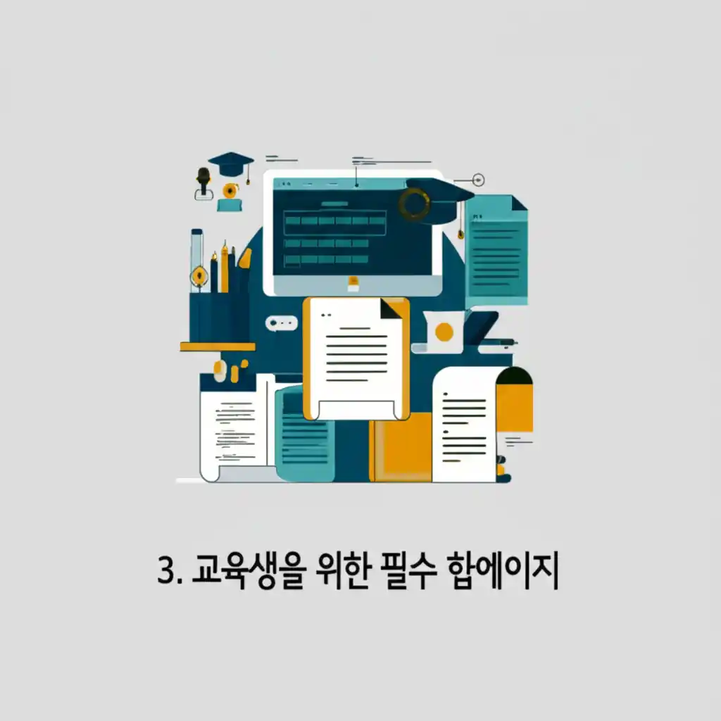 한국환경보전원 교육생을 위한 홈페이지 필수 활용 팁 안내 화면.