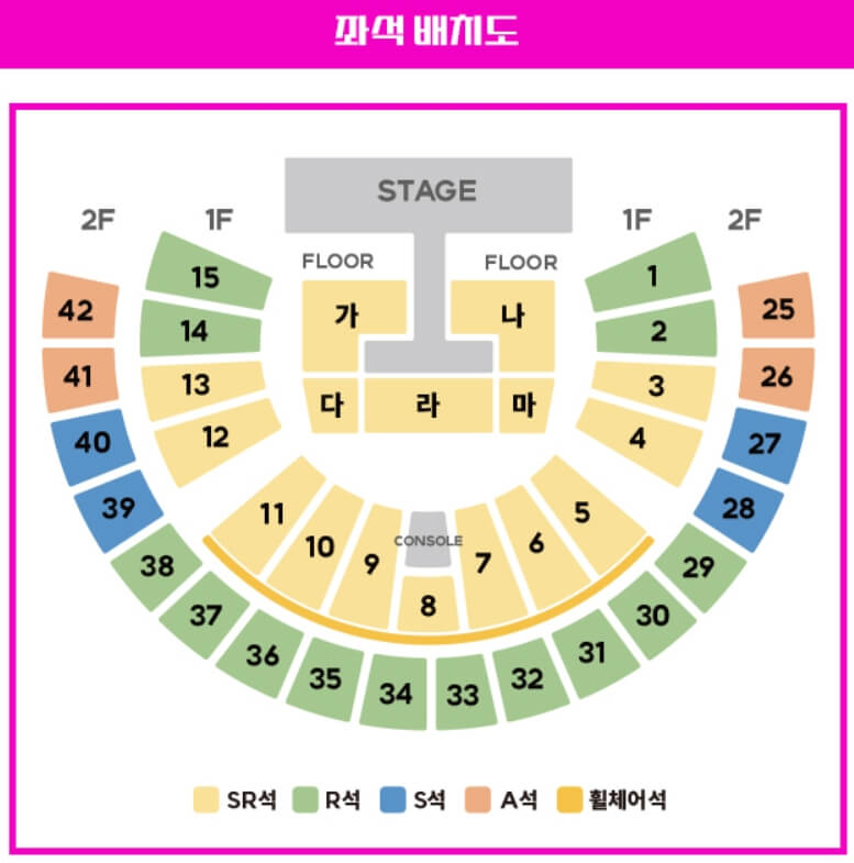 불타는 트롯맨 전국투어 콘서트 서울 좌석 배치도
