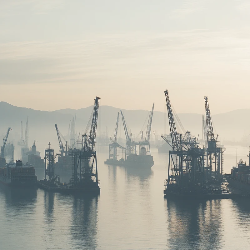 고요한 미 항구, 경제의 흐름을 상징, 환율 변동 예측의 핵심 역할을 하는 글로벌 무역의 시작