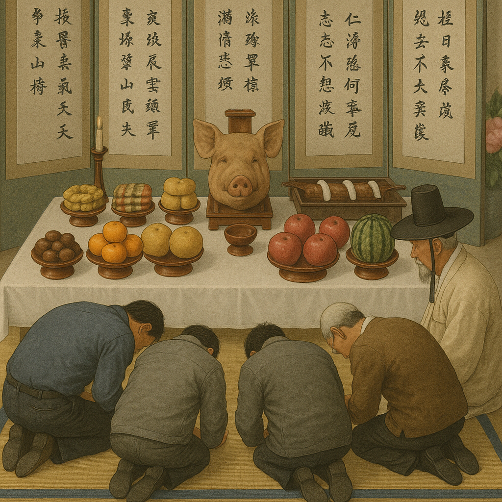 고사 지내는 모습