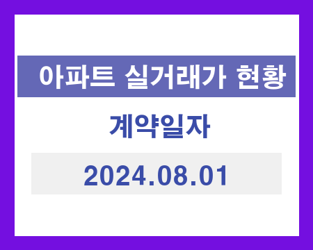 아파트 매매 가격 조회 결과