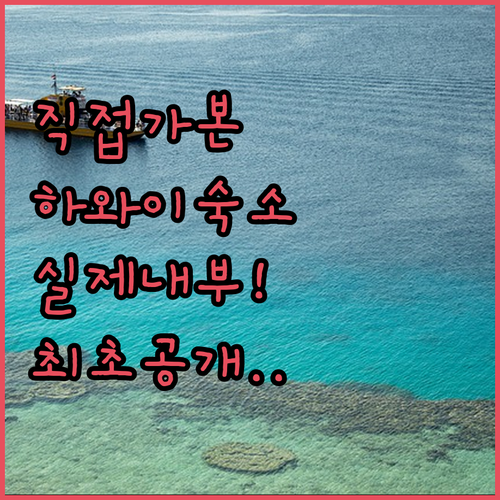 직접 확인한 하와이 숙소 추천 베스트..