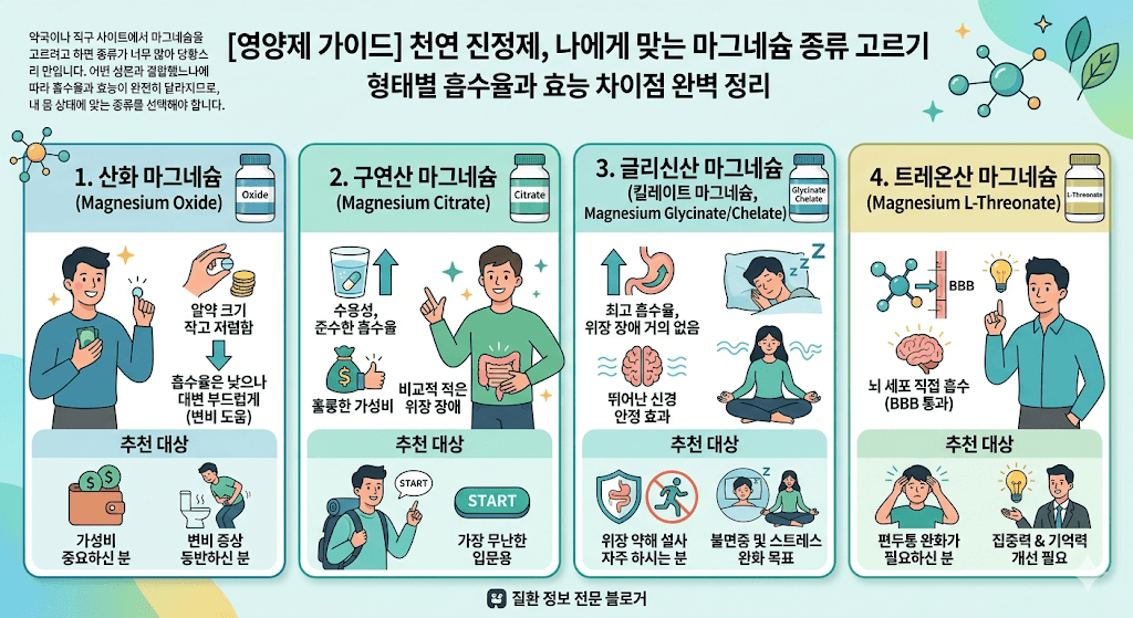 나에게 맞는 마그네슘 종류 고르는 법