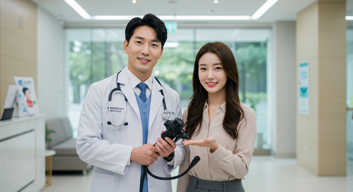 장 정결제 복용법 알려주는 의사 이미지