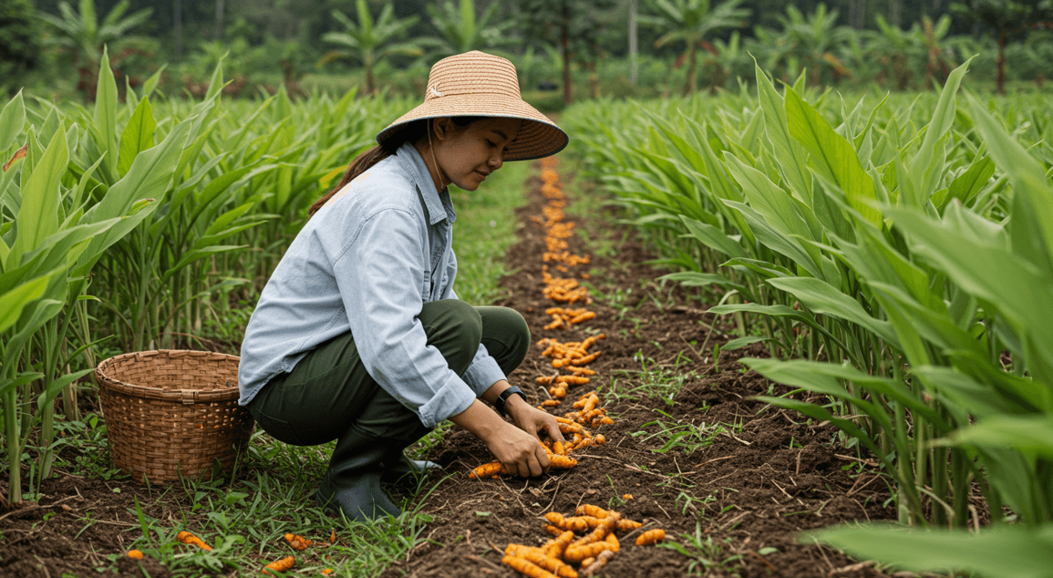 강황(울금)수확