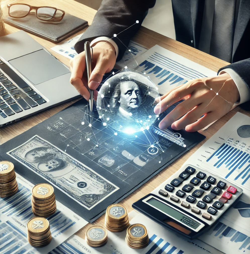 양도소득세를 분석 중인 전문가의 모습.